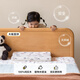 Genji Muyu solid wood children's bed Montessori platform bed teenagers simple single bed boys and girls home small bed high bunk children's bed 1.35*2m (excluding pad)