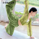 Shuangxiu 2025 New Yoga Wear Suit Loose Healing Zen Pilates Training Fitness Cotton Linen Lantern Wide Leg Pants Luya Bamboo Top S 80-97