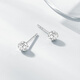Chao Acer Platinum Earrings Women's PT950 Mirror Earrings for Girlfriend's Birthday Gift Priced at RMB 120 0.8g One Pair Contains Silicone Ear Plugs