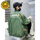 G.duck2025 children's clothing boys' jackets boys' jackets spring and autumn long-sleeved tops for middle-aged and older children, handsome and versatile, green spring and autumn 140 cm