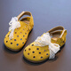 Linbuxan Princess Sandals Girls 2025 Été Nouveau style Bow Birken's Birken Fashion Hollow Hollow Shoes Girl Khaki [Picture principale] 25