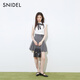 SNIDEL2025 AUTUME ET HIVER NOUVEAU produit Sweet Ruffle Fleece Bow Shirt Top SWFB254036 Grey Single Taille