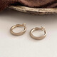 Bo Na Ling Earrings S925 Silver Needle Frosted Earrings Women's High-end Niche Design Versatile Earrings 2025 Earrings Ear Clip Earrings Matte Coffee Gold Earrings Pair