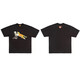 Lee Kids японский американский модный бренд Human Dragon Year Limited Shore-Teared Men Пара летняя мультипликационная футболка для животных женская топ-3892 Black S