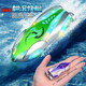 Rollbares Ultra-kleiner Mini-Fernbedienungssteuer-Schnellboot-U-Boot-Kinder, die im Wasserjungen spielen, Fischspielzeugladungsboot Flugzeugträger-Blue-2,4g Standard-Ladungs-Send-Fernbedienung Batterie + Werkzeug