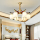 JPHZNB solid wood new Chinese chandeliers full copper living room lamp Guangzhou Zhongshan lamp whole house hall main lamp 2023 new model 9889/6 head