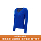 Polo Ralph Lauren拉夫劳伦女士毛衣纯色粗绞花V领针织毛衣女士送女友男友 宝蓝色 M