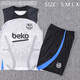 Farley Bird New 2324 Barcelona Vest Fußballuniform Training grau Barcelona Jersey Ärmel und Sportanzug Shorts Männer 24 Barcelona Hellgrau (VL+Shorts) s
