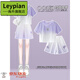 Leypian International Brand Imported Children's Clothing Girls Summer New Dopamine Shorts Set 2025 Fashionable Summer Lindo Estilo 18470 Gradiente Purple + 9889 White [Set/ 170 cm