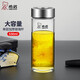 希诺（HEENOOR）（HEENOOR）玻璃杯大容量单层加厚水杯带滤网商务办公泡茶杯车载 6191新款小熊盖 410ml