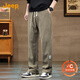 JEEP Velvet Thickened 2025 Autumn and Winter Casual Pants Men's Trendy Brand Loose Versatile Straight Pants Sports Pants Men's Sweatpants