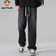 Paul Frank Jeans Men's Autumn American Pants Men's Drapey Loose Wide-leg Casual Pants Men's Trendy White Gray XL