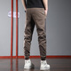 
Playboy (PLAYBOY) summer thin casual pants for men's trendy brand loose tying foot sports pants 2025 new summer workwear Harem pants 9859 black XL size 32-33