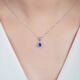 Tingliang 0.6 carat royal blue sapphire pendant 18K gold diamond colored gemstone necklace Chinese Valentine's Day single pendant