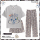 Langsha 2025 Neue Pyjamas für Frauen im Sommer Pure Cotton Kurzärmelige Ins Cute Yugui Hund Internet Promi Sommer Drei-teilige Yunduo Cotton-9906# Star Puppy PUPPY DRÜCK SET M [Vorschlag 75-100jin [Jin gleich 0,5 kg]]