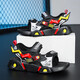 2025 new boys' sandals, medium and large children's sandals Pikachu summer boys' beach shoes, handsome and versatile primary school students, white and green 34