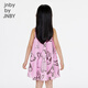 jnby by JNBY new Jiangnan cloth children's clothing round neck A-shaped sleeveless cotton poplin dress 25 summer girls 1P5G12880 690/mixed powder pattern random 130