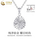 China Gold (CHINA GOLD) PT950 platinum water drop pendant, new light luxury and high-end platinum necklace for girls, birthday gift for girlfriend, PT950 platinum water drop pendant, free sterling silver chain, about 2.5g