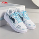Li Ning floating boat shoes customized casual men's shoes summer new style small white shoes height-enhancing breathable Air Force No. 1 sports shoes for men, standard white-American graffiti S 42