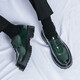 Prince Yierkang wears leather shoes for men's summer new British style business formal wear round toe black patent leather glossy wedding groom best man Wenzhou leather shoes-15276 all black (high-end model) 41 standard leather shoe size