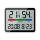 
Qiyuemang thin electronic clock simple digital clock can be hung on the wall LCD small alarm clock multifunctional temperature electronic clock black 9905