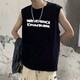 GXG.1978 American Street Pure Cotton Outer Wear Herren-Weste T-Shirt im Sommer Neue Modemarke Lose ärmellose Weste 1049 Schwarz M für 80-100jin [Jin entspricht 0,5 kg]