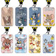 Miru Cat and Mouse Card Set Meal Card Campus Card Bus Card Student Water Card Work Card Work Card Certificate Set School Card (Card Set + White Short Leather Rope) KA12804