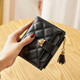 Golden Fox (Foxer) Top -Layer Cowide Damen Brieftasche große Kapazität Kurzkartentasche Geld Kicker