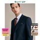 SUITUP Autumn and Winter Suit Suit Men's Professional Formal Wear Business Casual Handsome Groom Wedding Suit Three-piece Groomsman Dress Blue Top + Vest + Pants 54