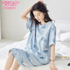 Pyjamas de coton pur pur modal pour les femmes minces simples rayées à manches courtes pantalons de courte durée