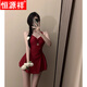 HENGYUANXIANG MAISONSUSUIRS JUPTE FEMME STYLE COUVERTURE CONSERVATEUR CONVERATIVE COUVERTURE POUR VOUS AVEC Look Slim Coréen Version coréenne Shirt Super Fairy 2025 SENS SENS STRIPT HOT Spring Red 3051-Swimsuit + A1 Shirt S [Suggestion 80-90jin [Jin est égal à 0,5 kg]]
