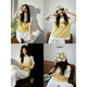 Couleur large (kuose) Jaune Faux T-shirt T-shirt Top Top début d'été 2025 Été Nouveau femme à manches courtes lâches Bleu clair 5012 M