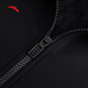 ANTA KT Series Men's Light Warm Velvet Sports Top 25 Years Winter Fashion Casual Sports Jacket 152541733 Basic Black-3 L (Male 175)