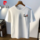 Pierre Cardin Großgröße 200 Jin [Jin ist gleich 0,5 kg] runder Nacken kurzärmeligte T-Shirt für Männer 2025 Sommer Hong Kong Style Mode gedrucktes Baumwoll und Fett Plus-Größe Männer Weiß 5 9906 4xl 4x empfohlen 166-180 Jin [Jin gleich 0,5 kg]