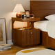 家逸全实木床头柜小型卧室置物柜高级感窄逢收纳柜带抽屉2025新款