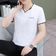 Jeep Spirit Summer Thin Men's V-Neck T-shirt à manches courtes à manches courtes Coton Coton Slim décontracté et polyvalent à demi-manche à manches à manches à manches vertes clair Q694 CARQUE COURTE M M
