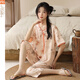 
Modal pajamas for women in summer 2025 new short-sleeved Chinese style suit new Chinese style cropped pants thin style for casual wear Y9901 M (recommended 75-95Jin [Jin equals 0.5 kg])