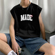Long night men's vest pure cotton pure cotton vest men's summer 2025 new ins trendy brand Hong Kong style sports and leisure teenagers [3937-digit 7] White M 80-110Jin [Jin equals 0.5 kg]