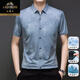 Classic car brand ice silk short-sleeved shirt men's summer new style middle-aged father's Chinese style traceless print cool quick-dry shirt men AKL/9855 white XL [Suggested 135-150Jin [Jin equals 0.5 kg]]