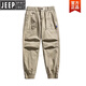 JEEP SPIRIT [Live broadcast same style] Working pants for men and women in spring and autumn and winter retro camouflage pure cotton casual and versatile trousers khaki 679 spring and autumn style 30 suggestions 118-126Jin [Jin equals 0.5 kg]
