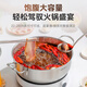 Lingfeng hot pot stainless steel hot pot basin shabu-shabu stew pot instant noodle pot uncoated induction cooker gas stove universal Yuanyue 28cm