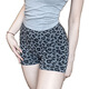 Ttpmer Shorts de yoga europeos y americanos para mujeres en el sumerino del durazno de los duraznos Ejercicio Úselo Usar alta cintura con alta cintura Pantalones de fitness de estampado de leopardo de tres puntos A azul oscuro S