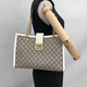 Guccipadlock Serie GG Bolso de hombro para mujeres Bagige/Ebony White Edge 479197KHNKG9761