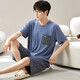 Luechmen Pyjama Herren Sommer-Lose und Shorts sowie ein großer dünner Sommeranzug tragen l [Craft 6623 Herren-Hausanzug L [Vorgeschlagen 95-120 Jin [Jin ist 0,5 kg]]