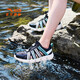 ANTA children's sandals, boys' shoes, 2026 summer new outdoor water and land tracing shoes, Baotou anti-collision beach shoes, black/ice crystal green-2 33 size