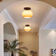 
Linba (LINBA) 2025 new aisle light corridor light creative art medium-old single-head entrance hall entrance balcony small ceiling light 3271 single-head ceiling (peach wood color) eye protection three-color light