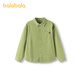 Bala Balaone children's shirt long-sleeved parent-child wear 2025 new autumn cotton brushed loose and skin-friendly yellow green 41122 100