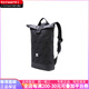 adidas Dreiblatt Polyester (Polyester) Geometrischer Rucksack reines schwarzes, reines Schwarz