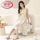
LangSha (LangSha) nightgown with breast pad for women 2025 new summer thin sweet loose dress Yunduo Cotton can be worn outside home clothes C6627G [with breast pad suspender nightgown] M Recommended 80-100Jin [Jin equals 0.5 kg]