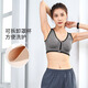 骆驼运动内衣女聚拢无钢圈瑜伽健身背心外穿防震文胸 Y8S1Q9902，深麻灰，女 M